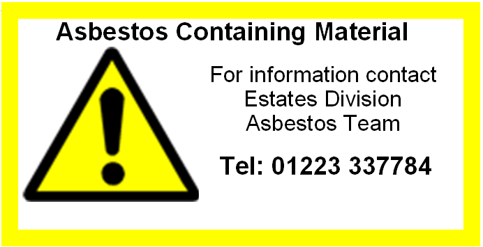 Asbestos label