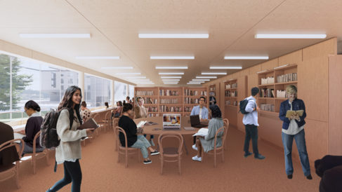 Visual showing the inside of the North Pavilion