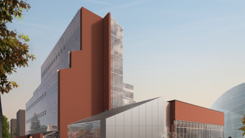 Stirling building visual showing the new South Pavilion 