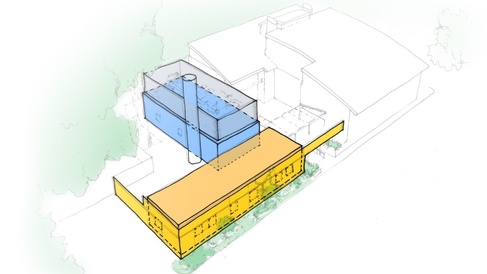 Drawings of proposed temporary buildings on Forvie site