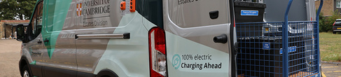 Image of a University Facilities van