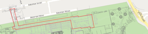 Map outlining the affected works.