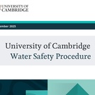 Screenshot of the title page of the University of Cambridge Water Safety Procedure