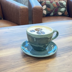 Image of a coffee at the new Scholars Brew cafe