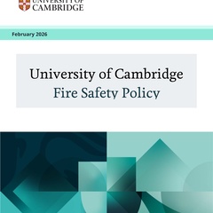 Front page of the University of Cambridge Fire Safety Policy