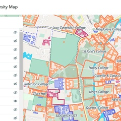 Screenshot of the new University map