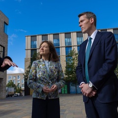 Matthew Pennycook, housing minister, at Eddington