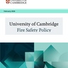 Front page of the University of Cambridge Fire Safety Policy