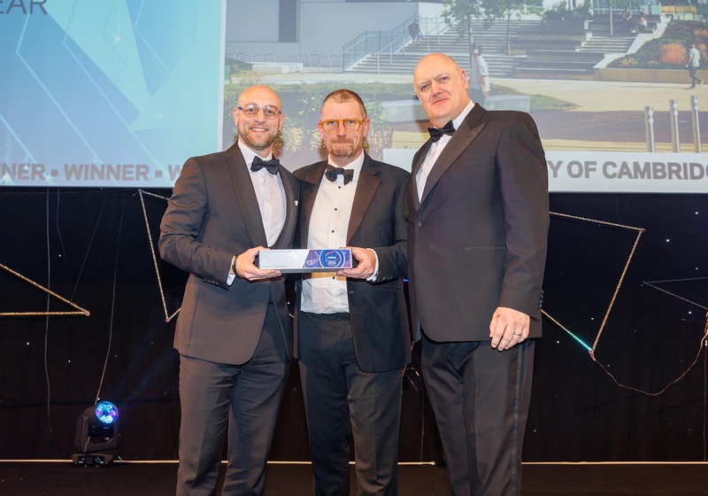 Andy Levy accepts the Client of the Year award at the Building Awards 2025
