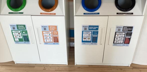 Four stream bin at Judge Business School 