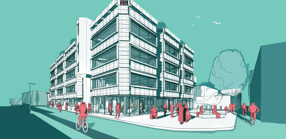 Artist impression of the University Centre building